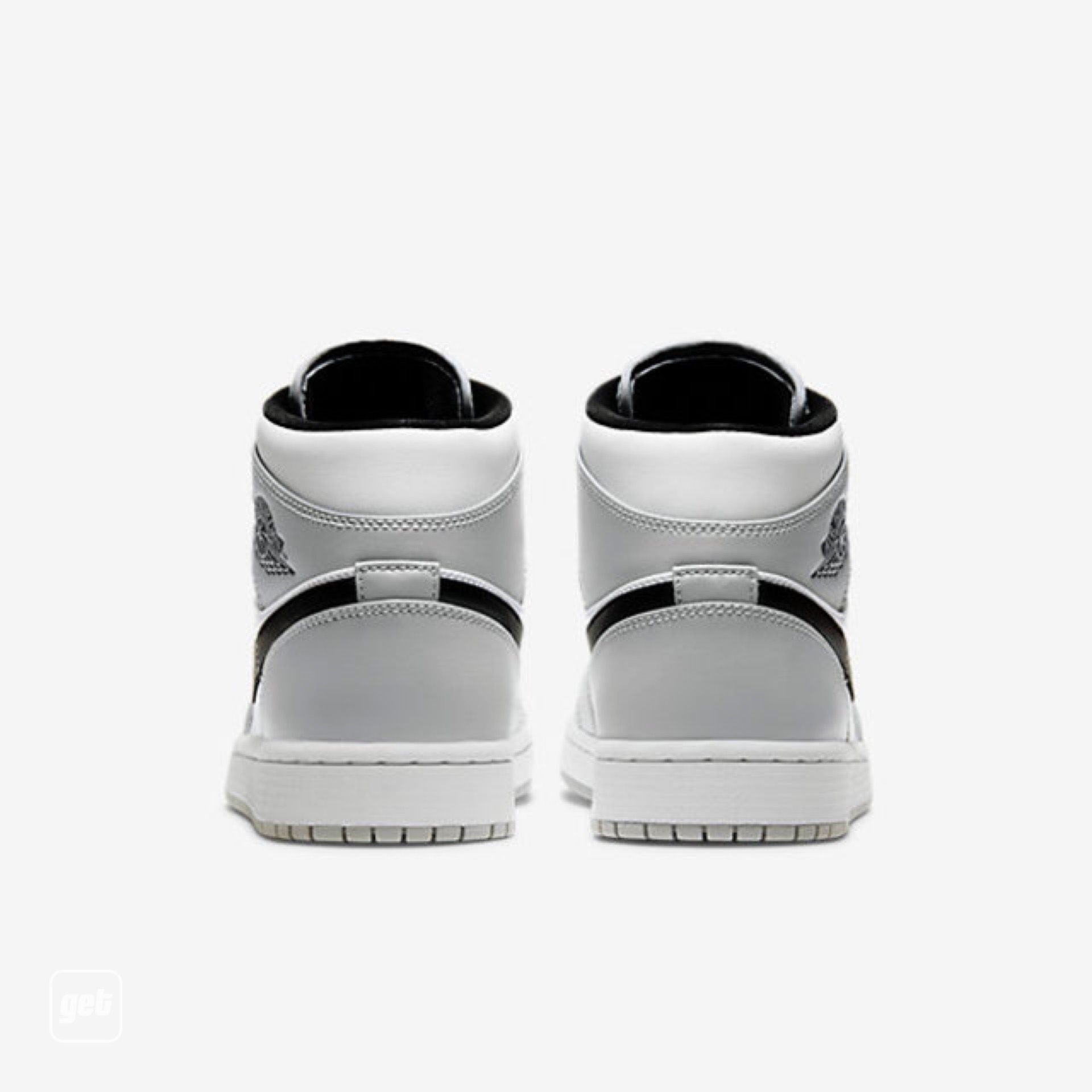 jordan air jordan 1 retro mid - Blanco Negro Gris
