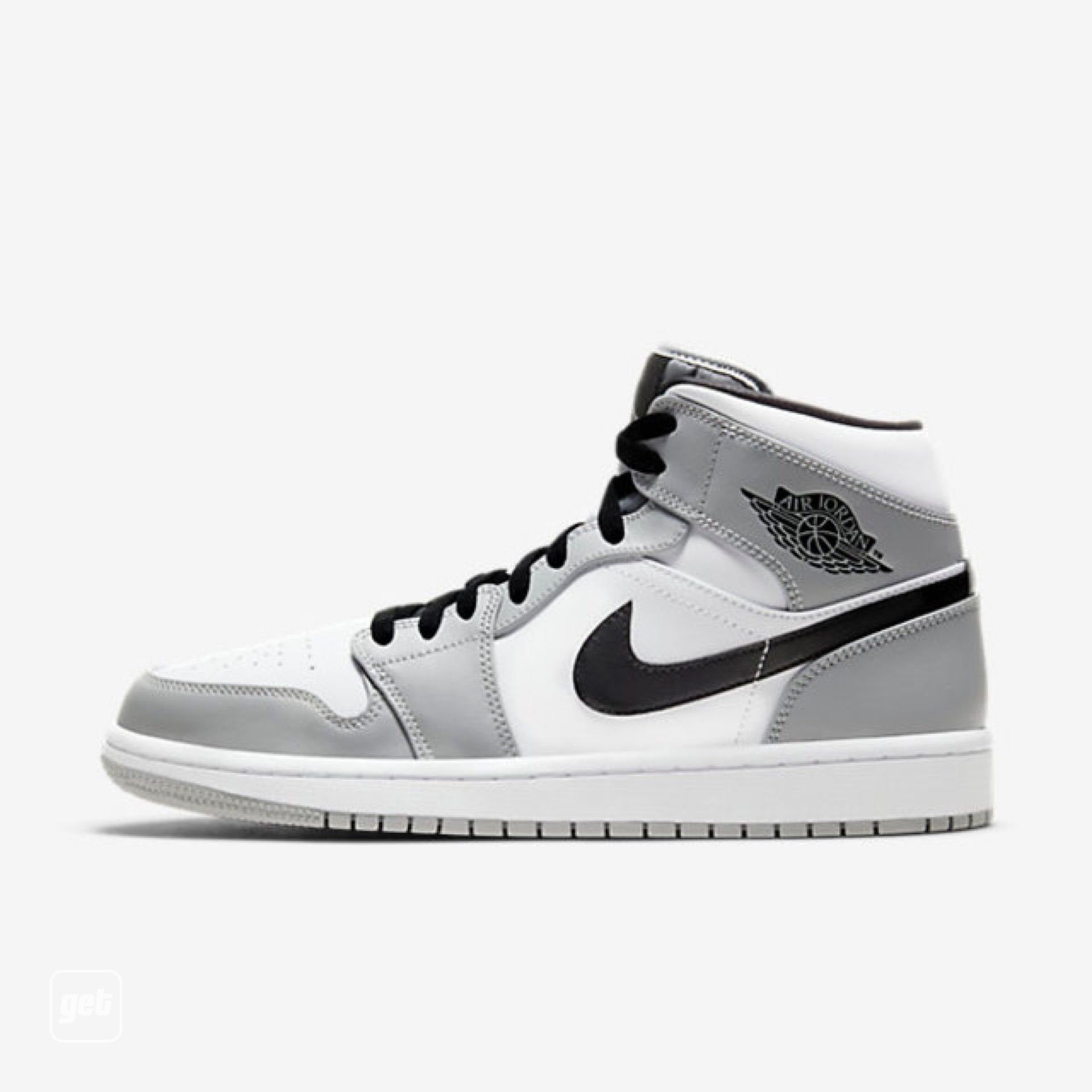 jordan air jordan 1 retro mid - Blanco Negro Gris
