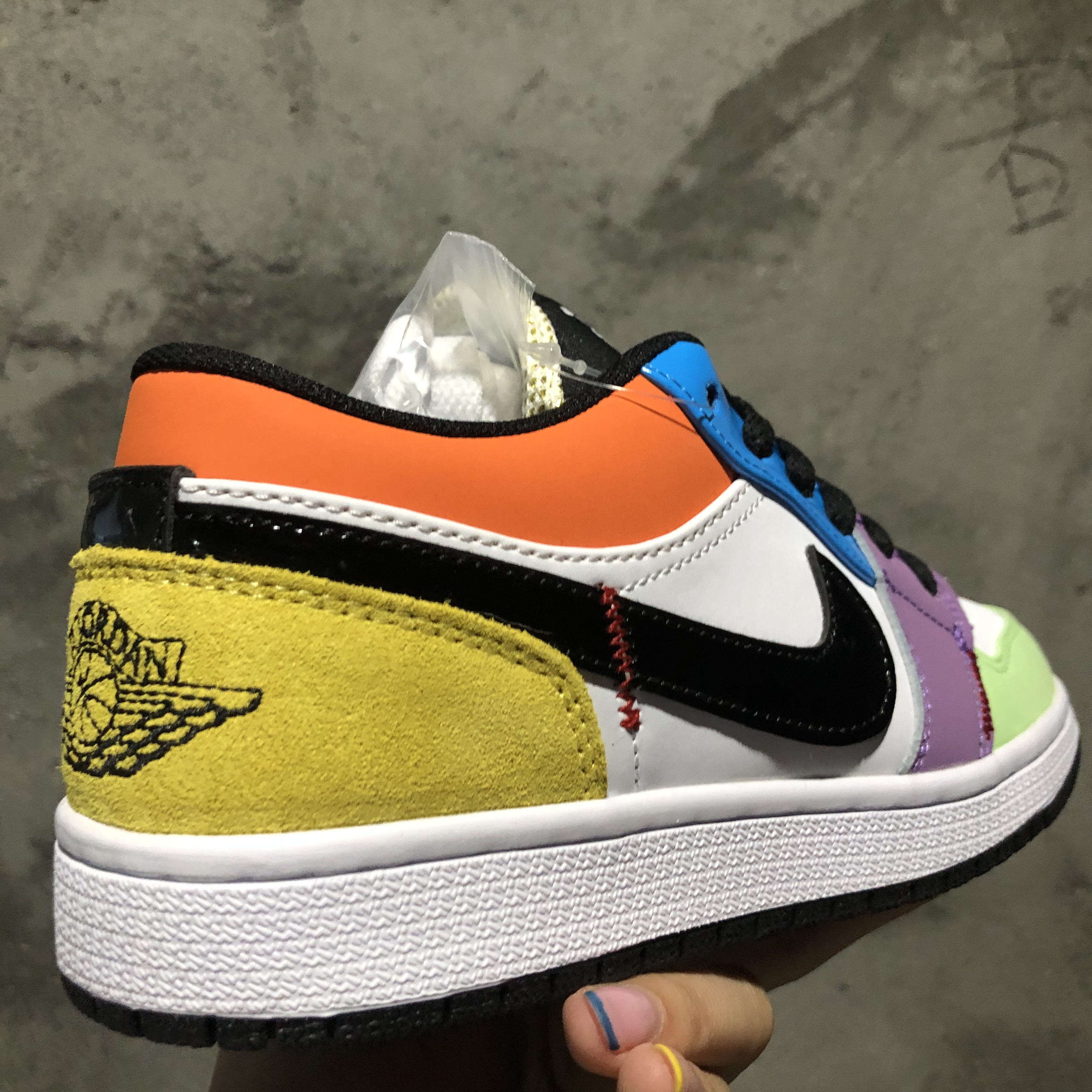 jordan air jordan 1 retro low - Blanco Negro Arcoiris