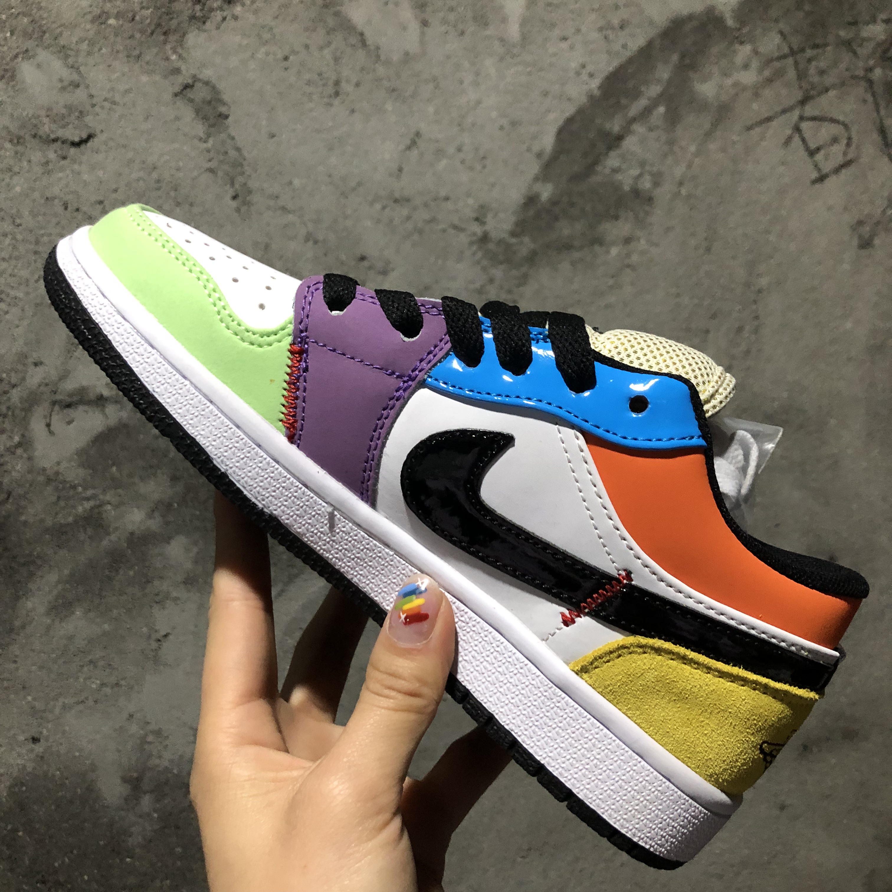 jordan air jordan 1 retro low - Blanco Negro Arcoiris