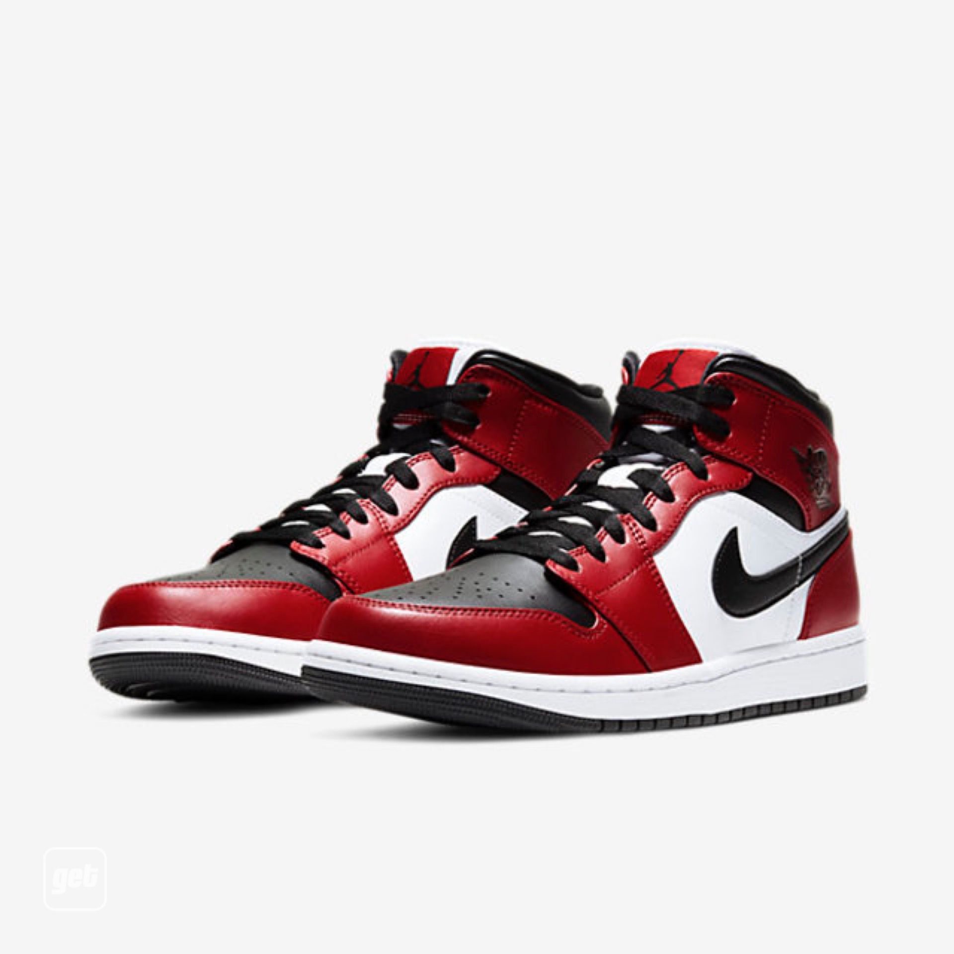 jordan air jordan 1 retro mid - Blanco Rojo Negro