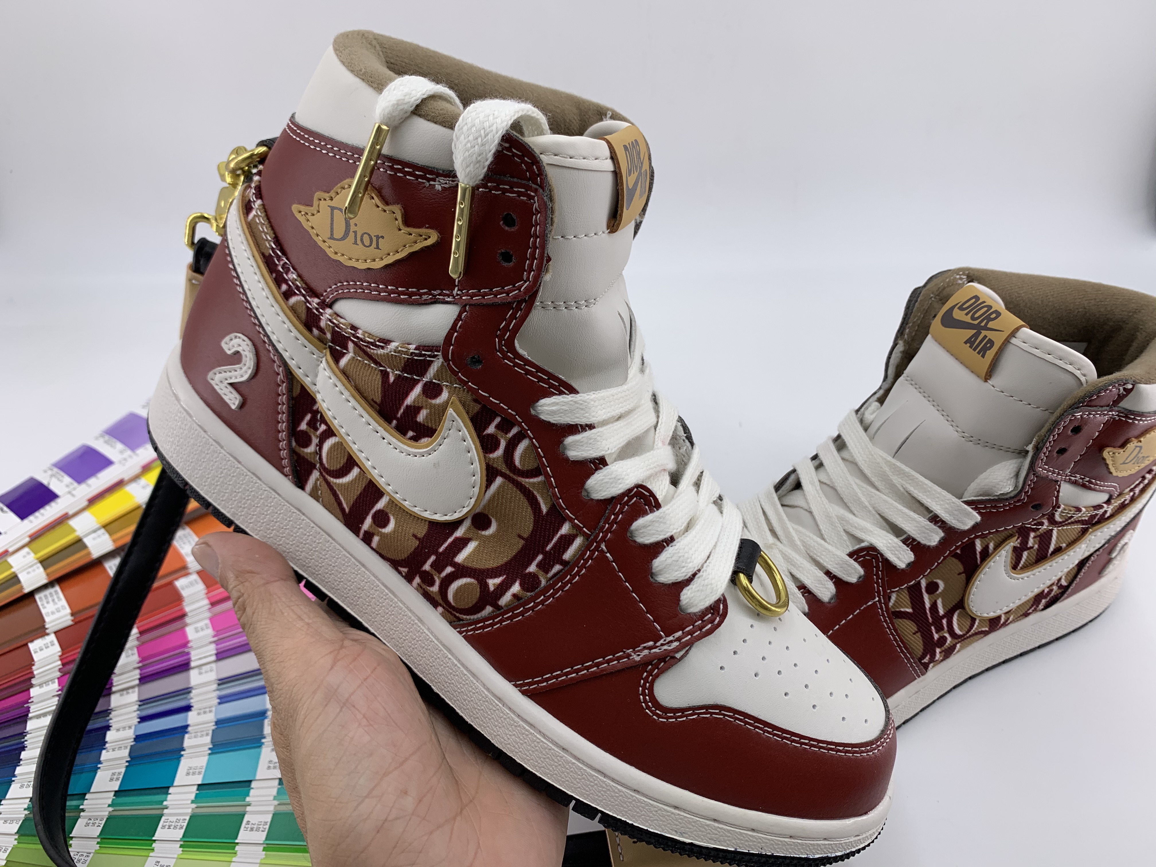 jordan air jordan 1 retro high - Blanco Dorado Rojo