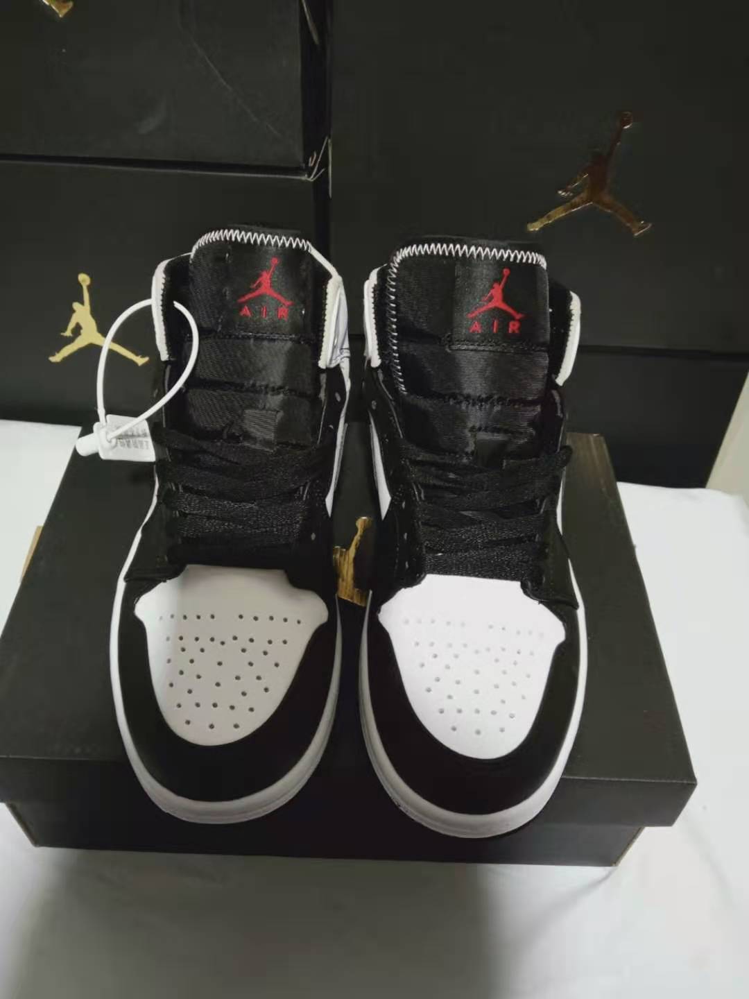 jordan air jordan 1 retro mid - Blanco Rojo Negro