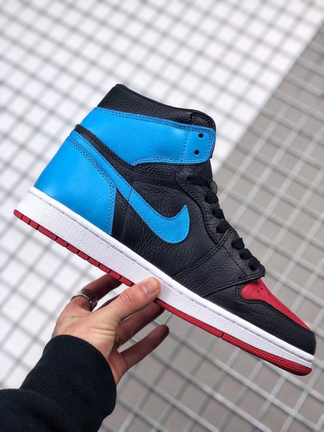 jordan air jordan 1 retro high - Negro Rojo Celeste