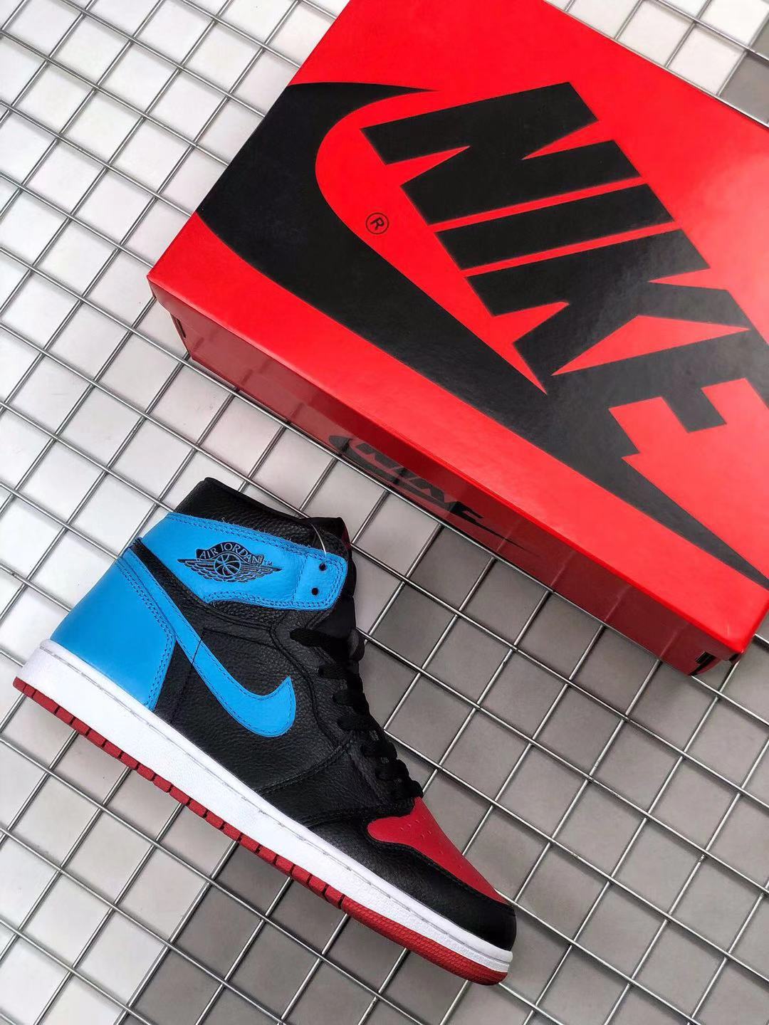 jordan air jordan 1 retro high - Negro Rojo Celeste