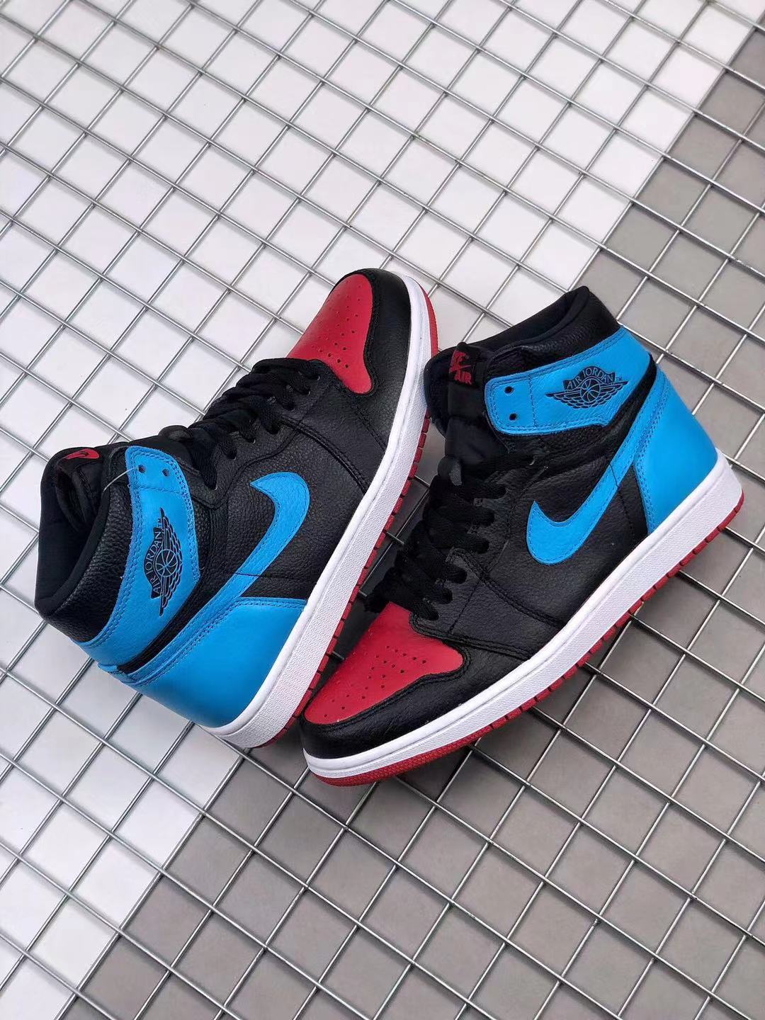jordan air jordan 1 retro high - Negro Rojo Celeste