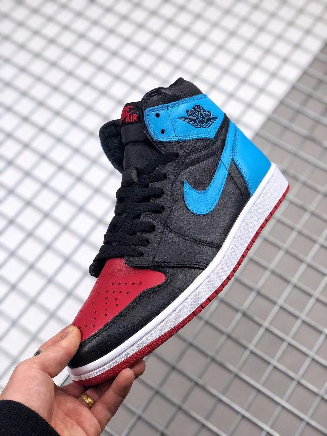 jordan air jordan 1 retro high - Negro Rojo Celeste