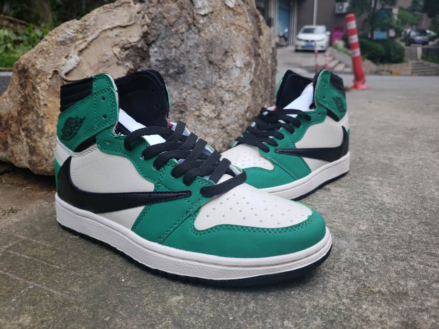 jordan air jordan 1 retro high - Verde Blanco Negro