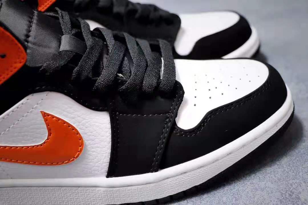 jordan air jordan 1 retro mid - Negro Naranjo Blanco
