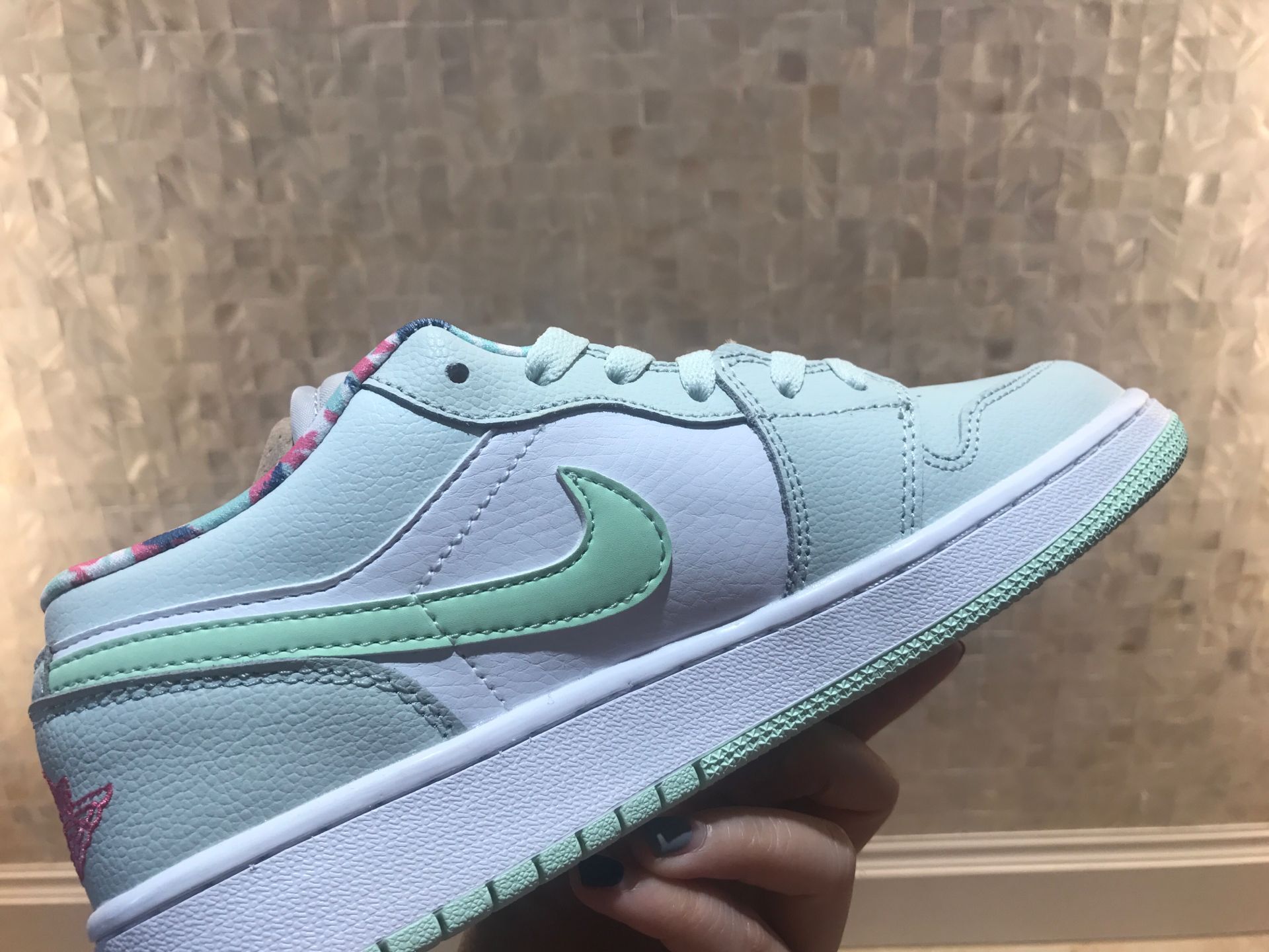 jordan air jordan 1 retro low - Blanco Rosado Menta