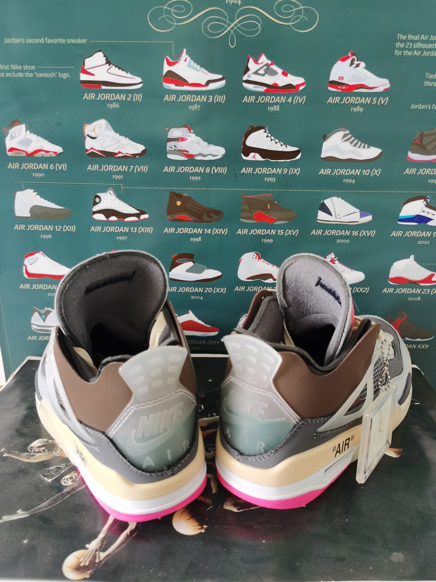 jordan air jordan 4 retro - Gris Cafe Rosado