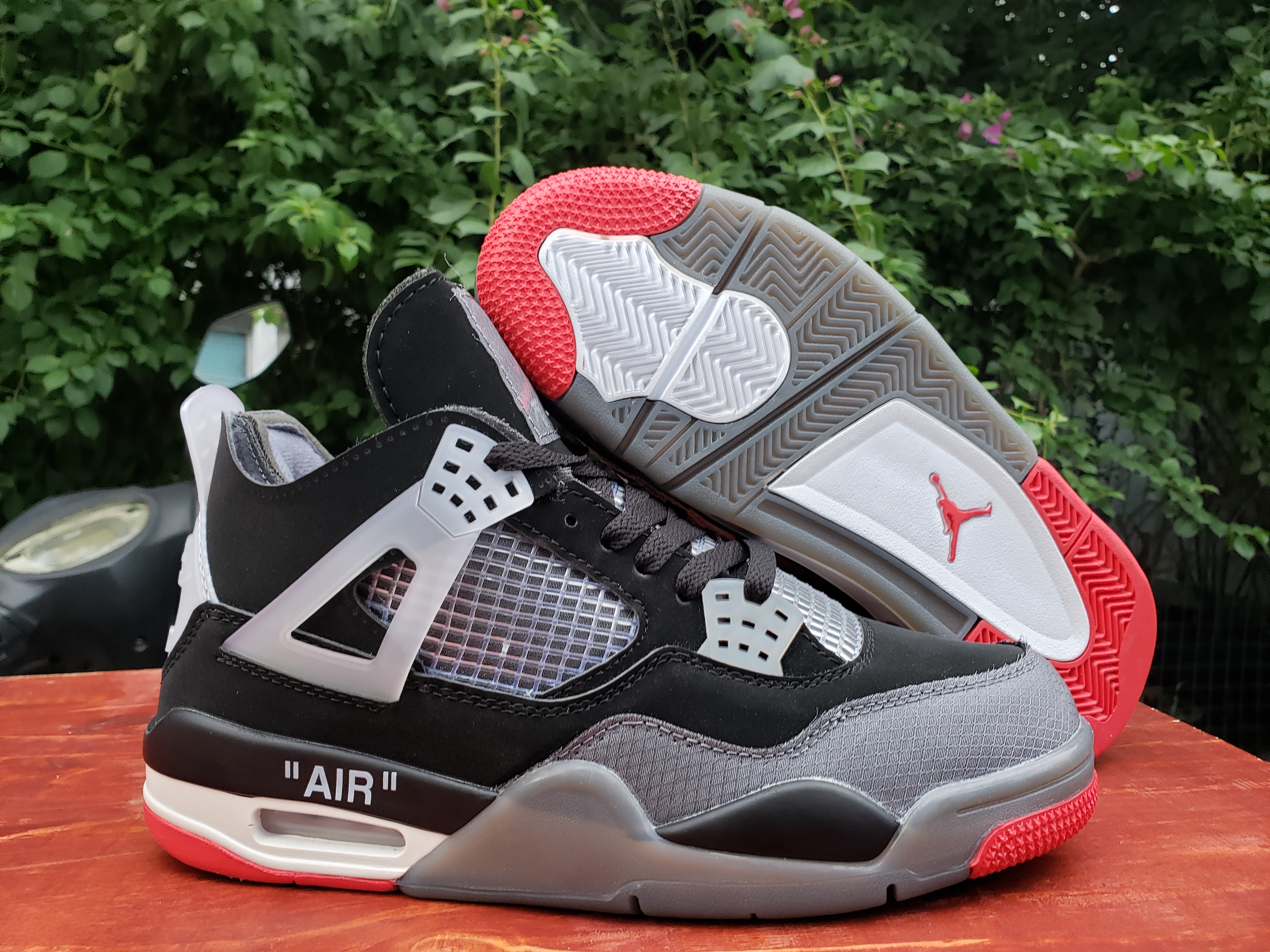 jordan air jordan 4 retro - Gris Negro Rojo