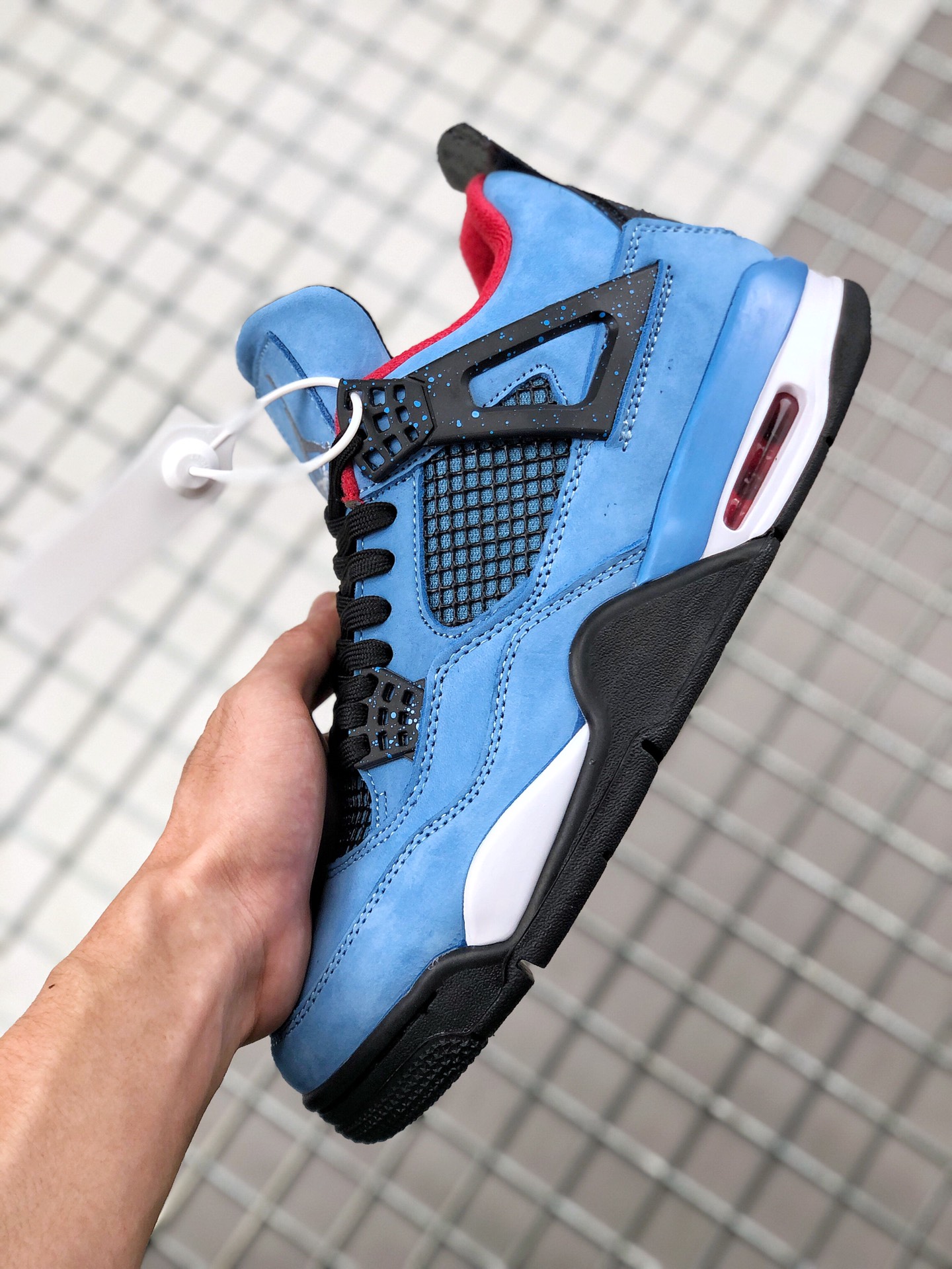 jordan air jordan 4 retro - Celeste Negro Rojo