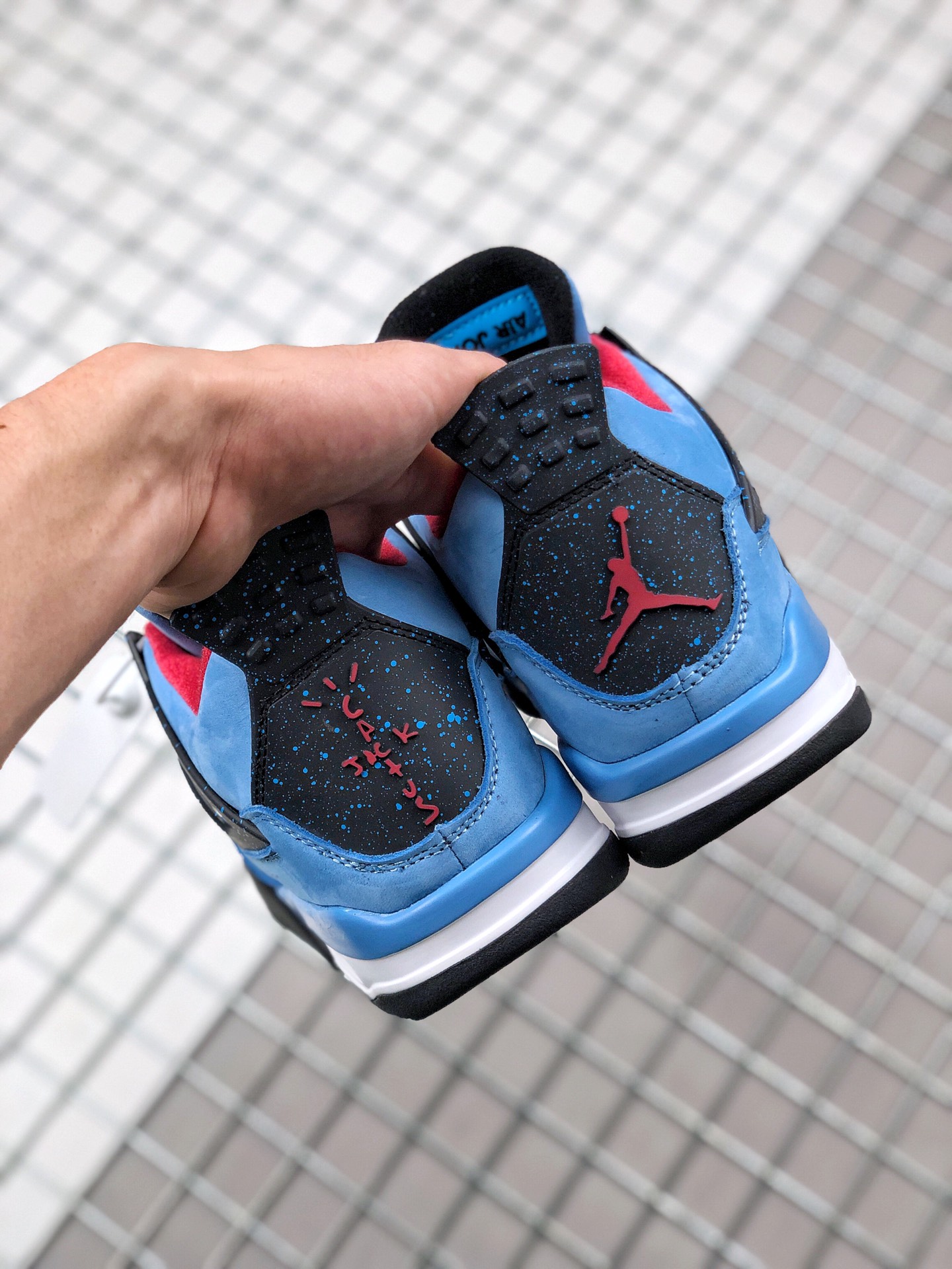 jordan air jordan 4 retro - Celeste Negro Rojo