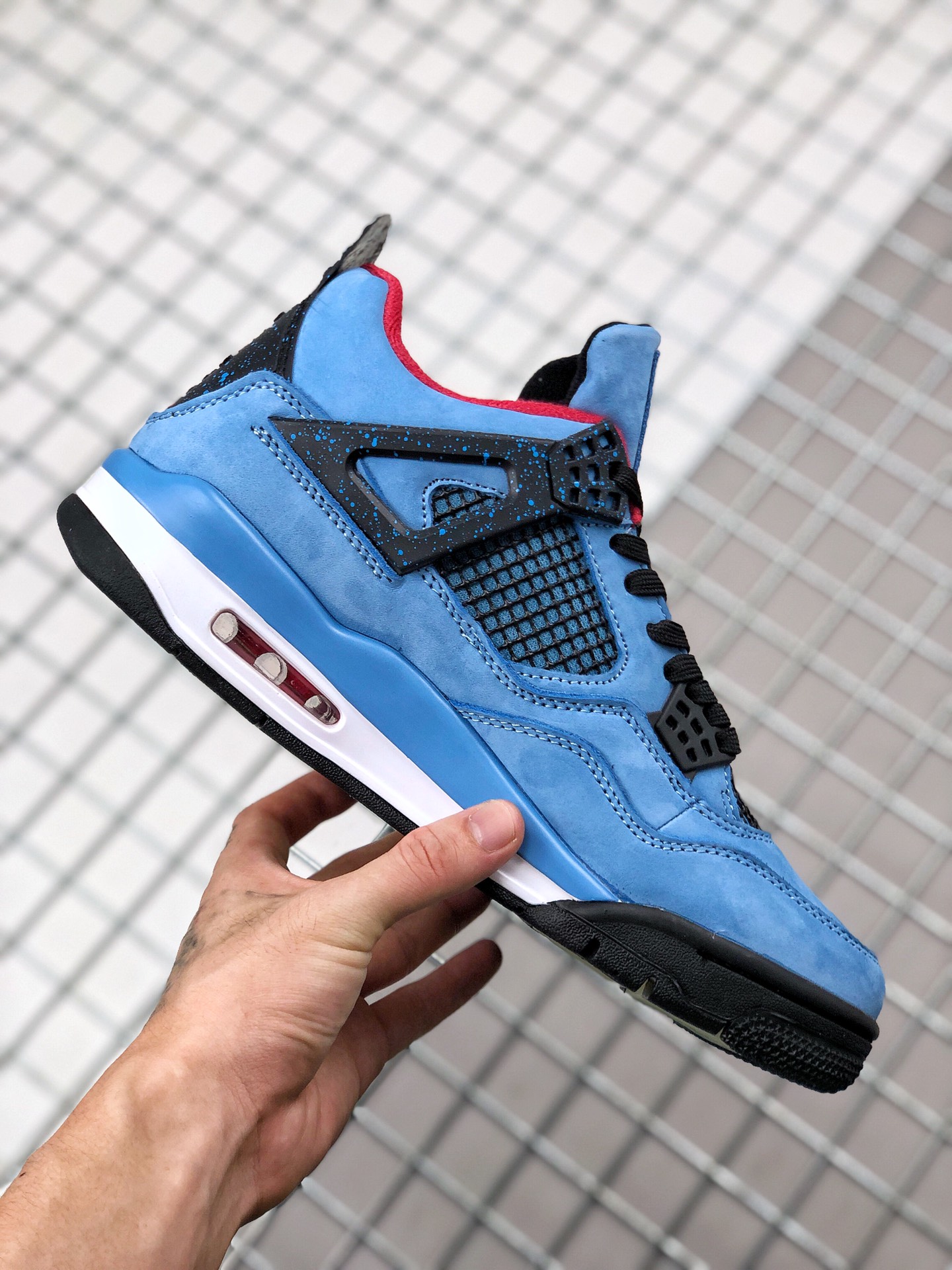 jordan air jordan 4 retro - Celeste Negro Rojo