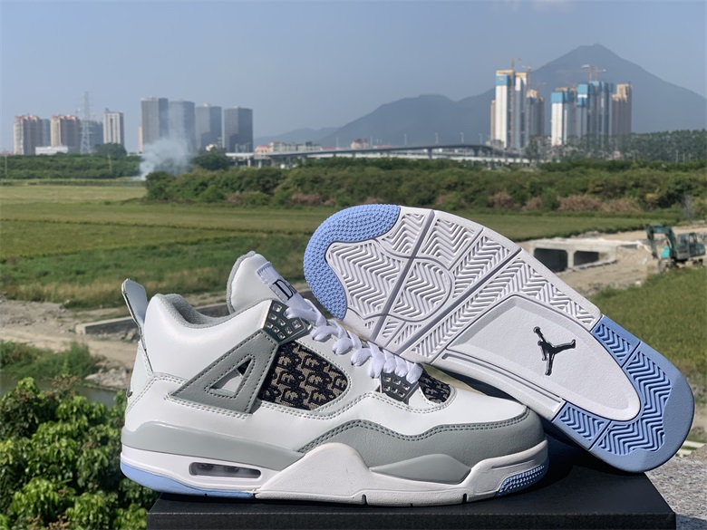 jordan air jordan 4 retro - Blanco Gris Celeste