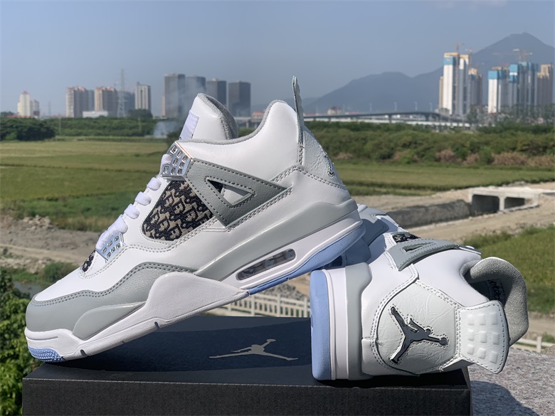 jordan air jordan 4 retro - Blanco Gris Celeste