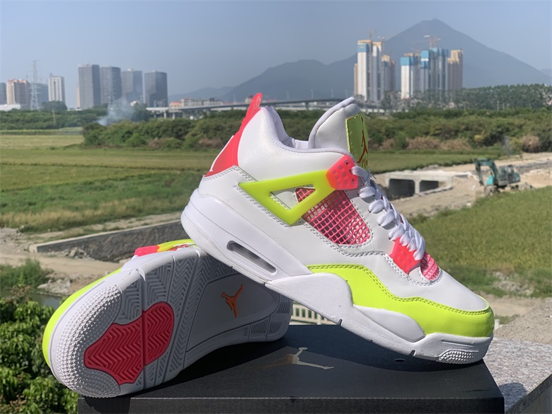 jordan air jordan 4 retro - Fluor Rosado Blanco
