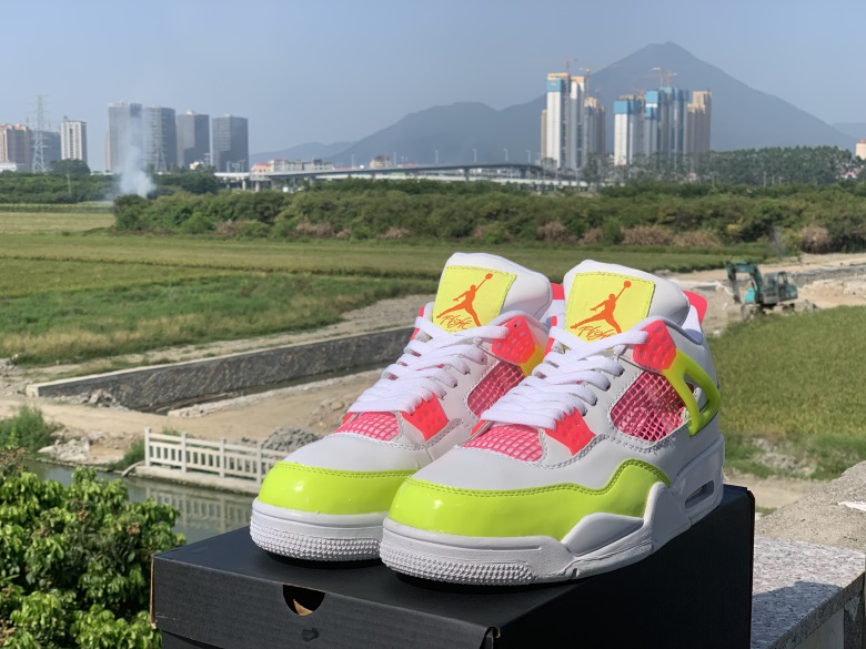 jordan air jordan 4 retro - Fluor Rosado Blanco