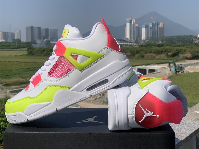 jordan air jordan 4 retro - Fluor Rosado Blanco
