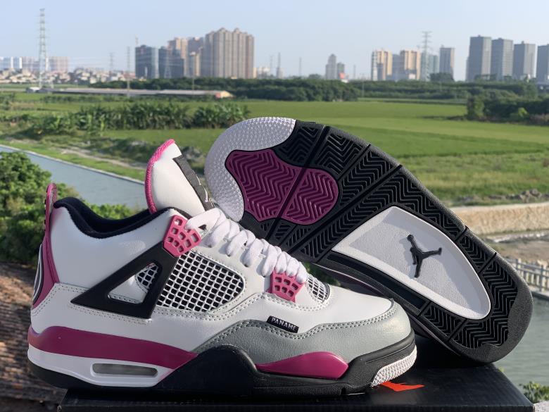jordan air jordan 4 retro - Blanco Rosado Negro Gris