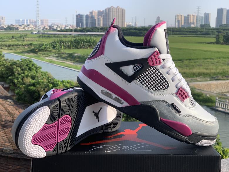 jordan air jordan 4 retro - Blanco Rosado Negro Gris