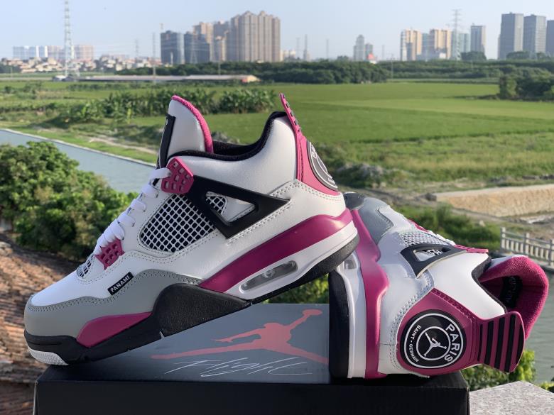 jordan air jordan 4 retro - Blanco Rosado Negro Gris