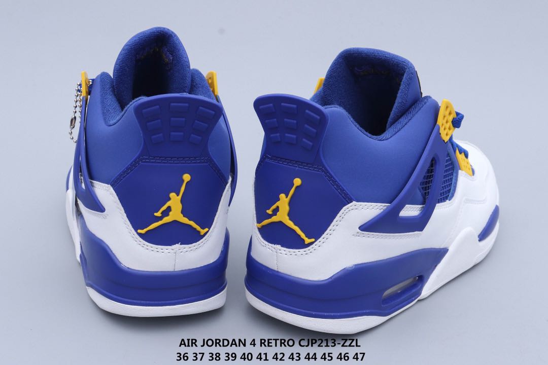 jordan air jordan 4 retro - Azul Amarillo Blanco