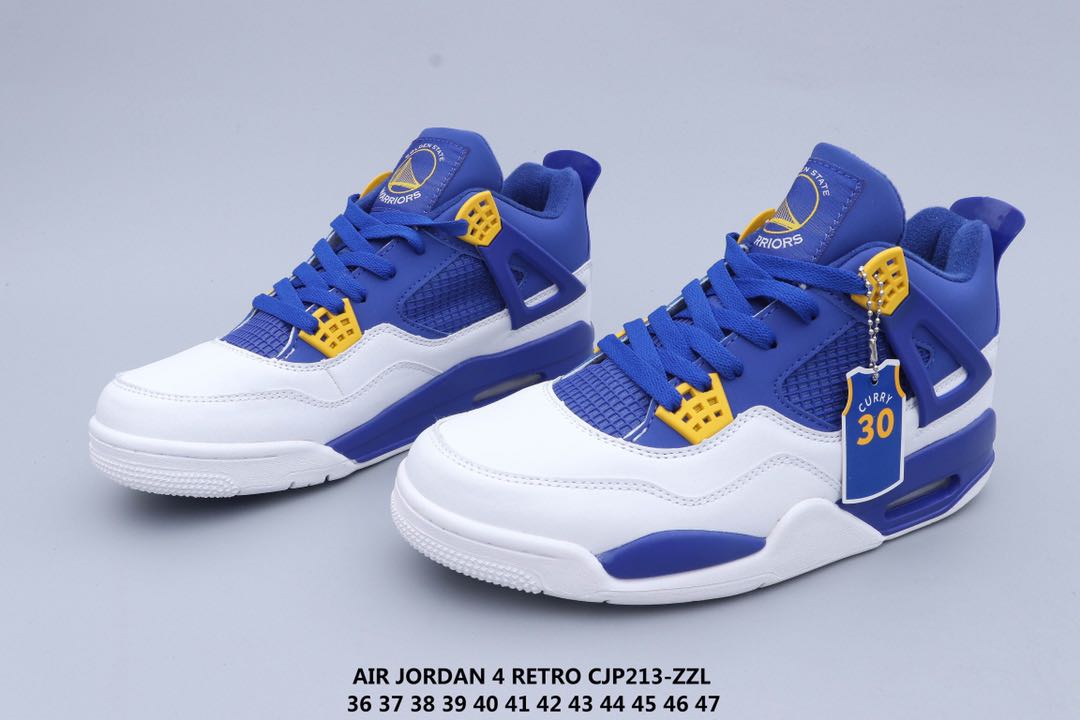 jordan air jordan 4 retro - Azul Amarillo Blanco