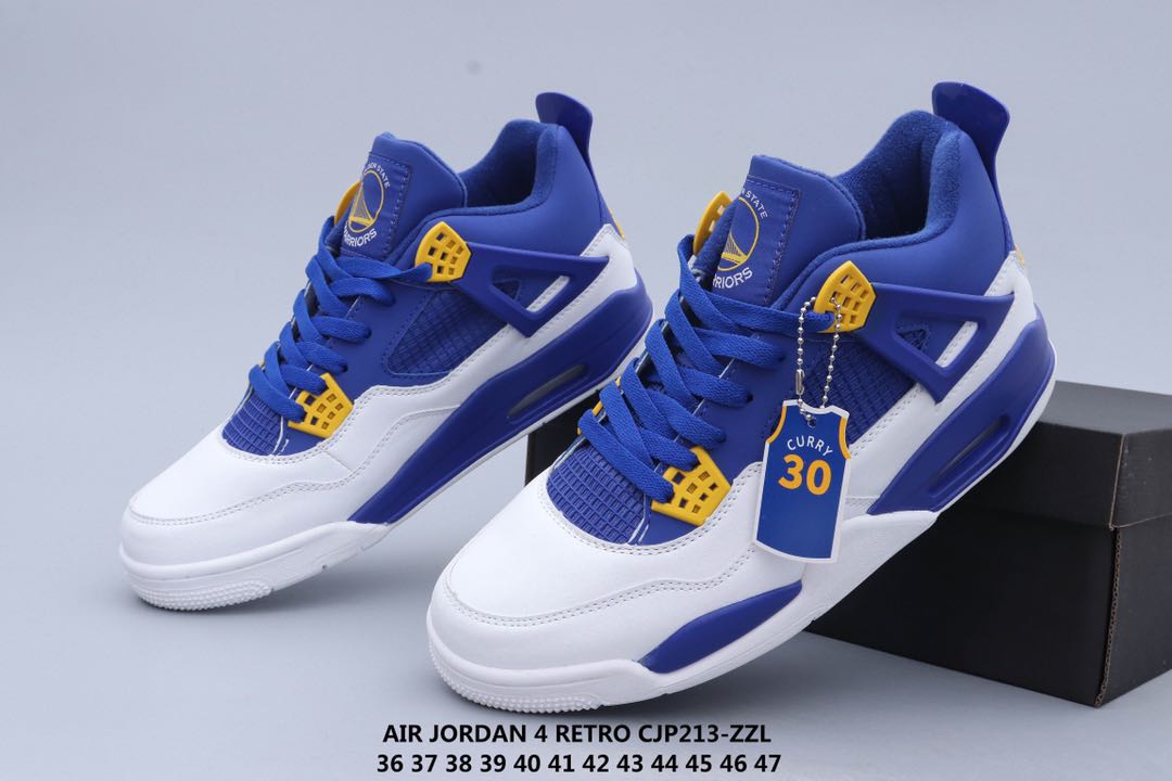 jordan air jordan 4 retro - Azul Amarillo Blanco