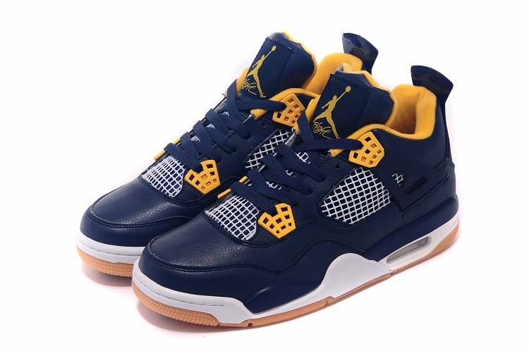 jordan air jordan 4 retro - Azul Amarillo Blanco