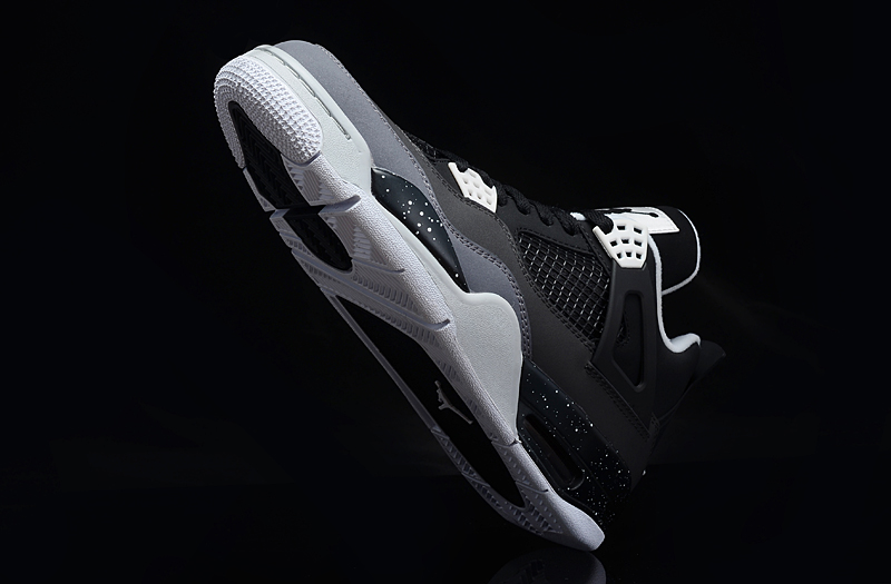 jordan air jordan 4 retro - Negro Blanco Gris