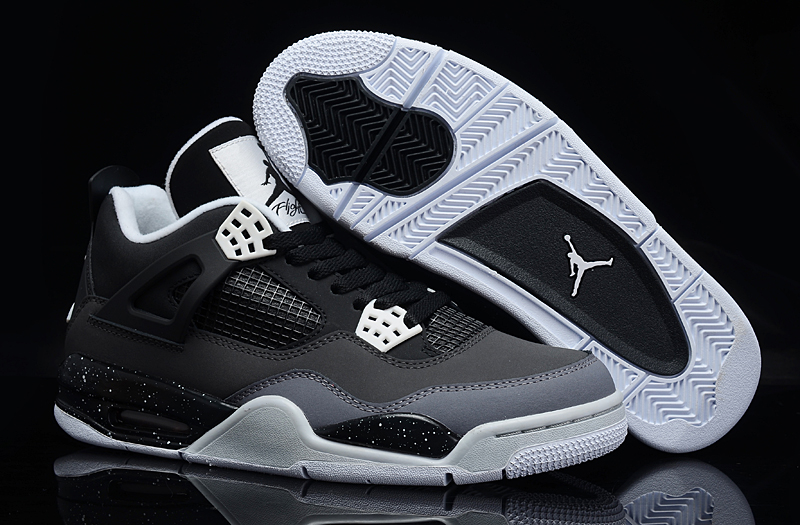 jordan air jordan 4 retro - Negro Blanco Gris
