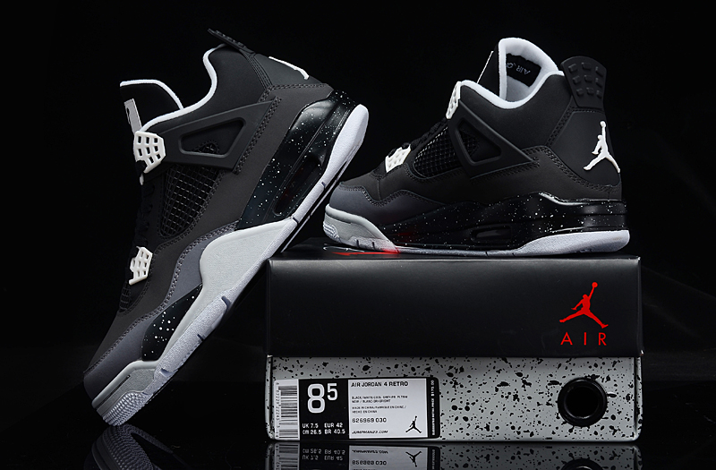 jordan air jordan 4 retro - Negro Blanco Gris