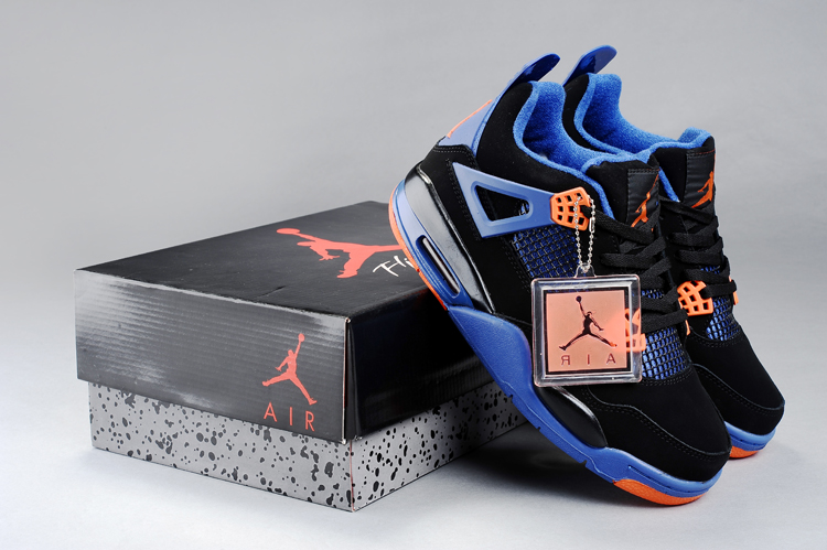 jordan air jordan 4 retro - Azul Naranjo Negro