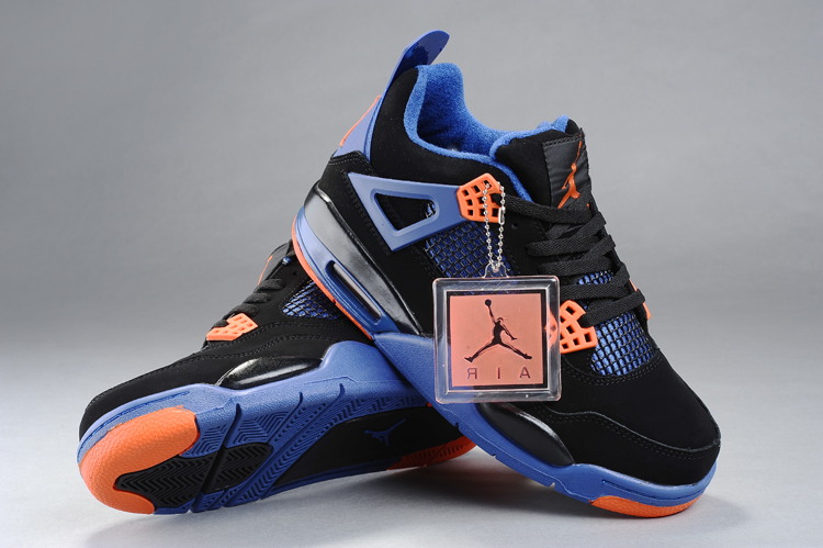 jordan air jordan 4 retro - Azul Naranjo Negro