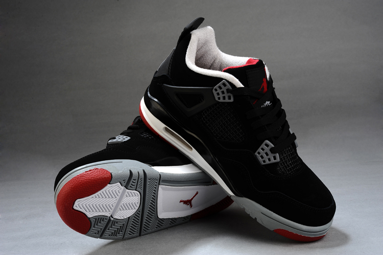 jordan air jordan 4 retro - Negro Gris Rojo