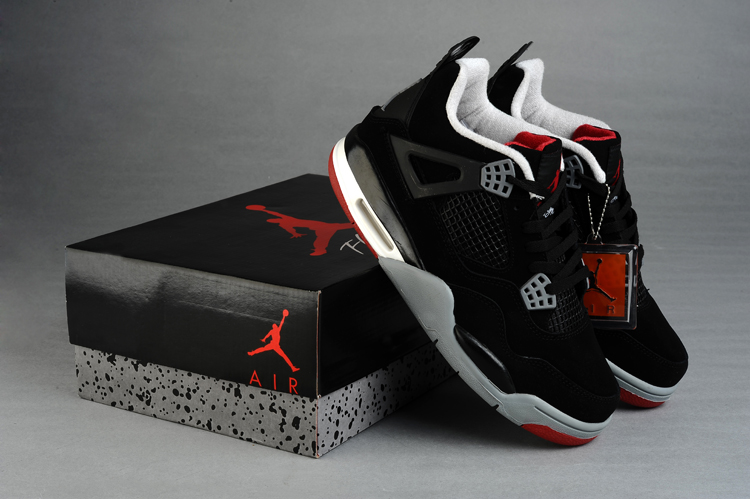 jordan air jordan 4 retro - Negro Gris Rojo