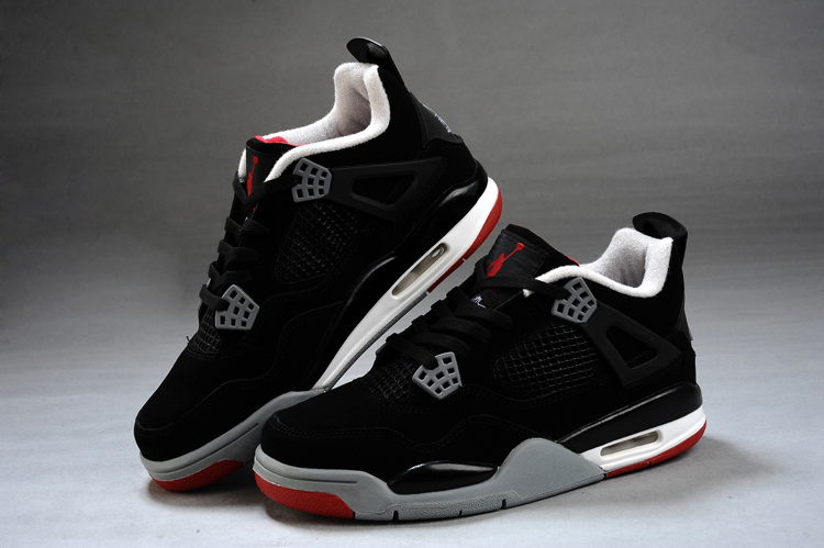 jordan air jordan 4 retro - Negro Gris Rojo