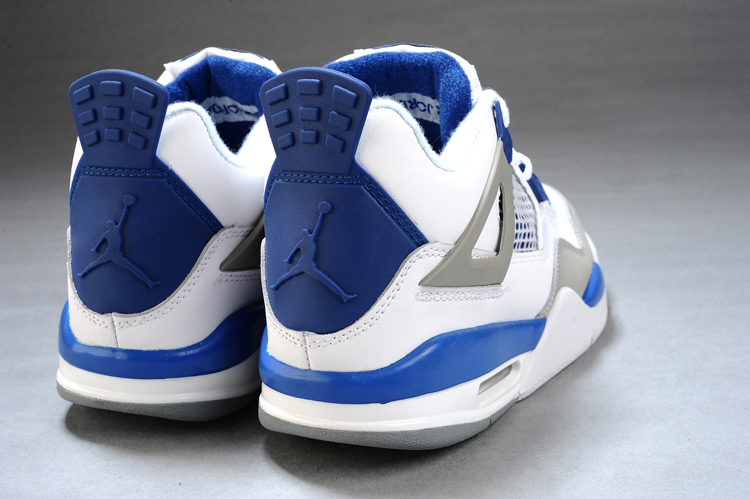 jordan air jordan 4 retro - Gris Blanco Azul