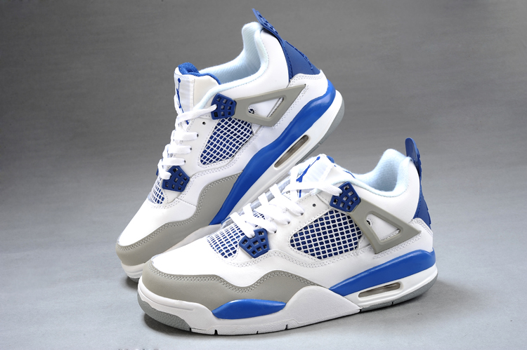 jordan air jordan 4 retro - Gris Blanco Azul