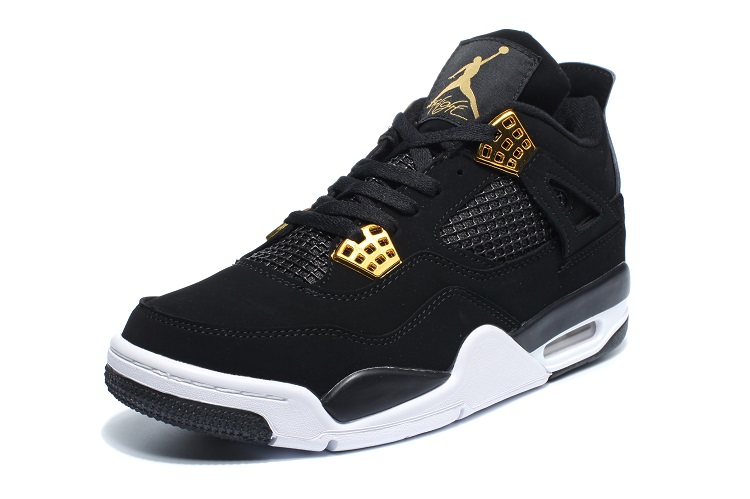 jordan air jordan 4 retro - Negro Blanco Dorado