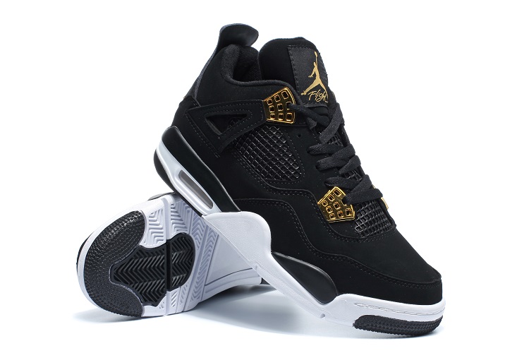 jordan air jordan 4 retro - Negro Blanco Dorado