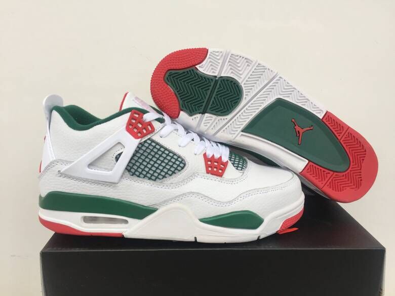 jordan air jordan 4 retro - Blanco Rojo Verde