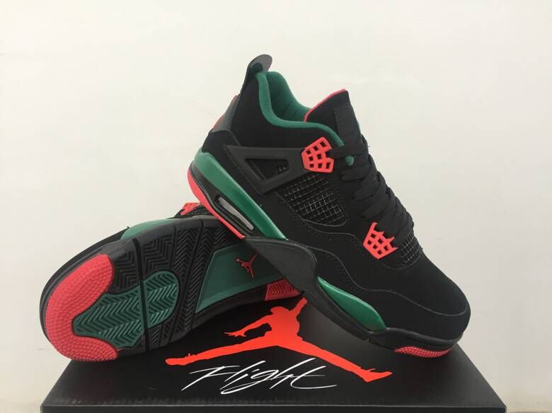 jordan air jordan 4 retro - Negro Verde Rojo