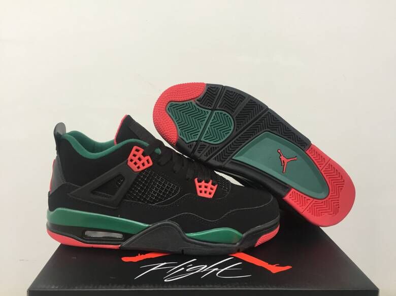 jordan air jordan 4 retro - Negro Verde Rojo