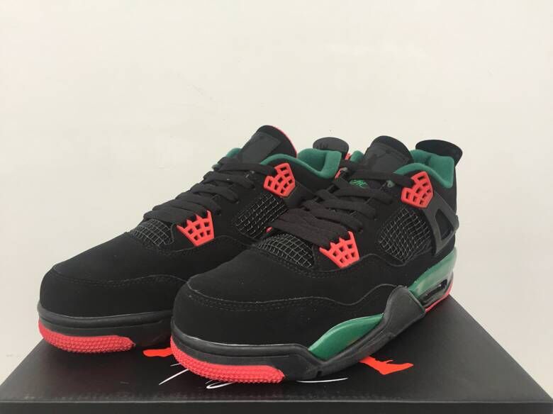 jordan air jordan 4 retro - Negro Verde Rojo