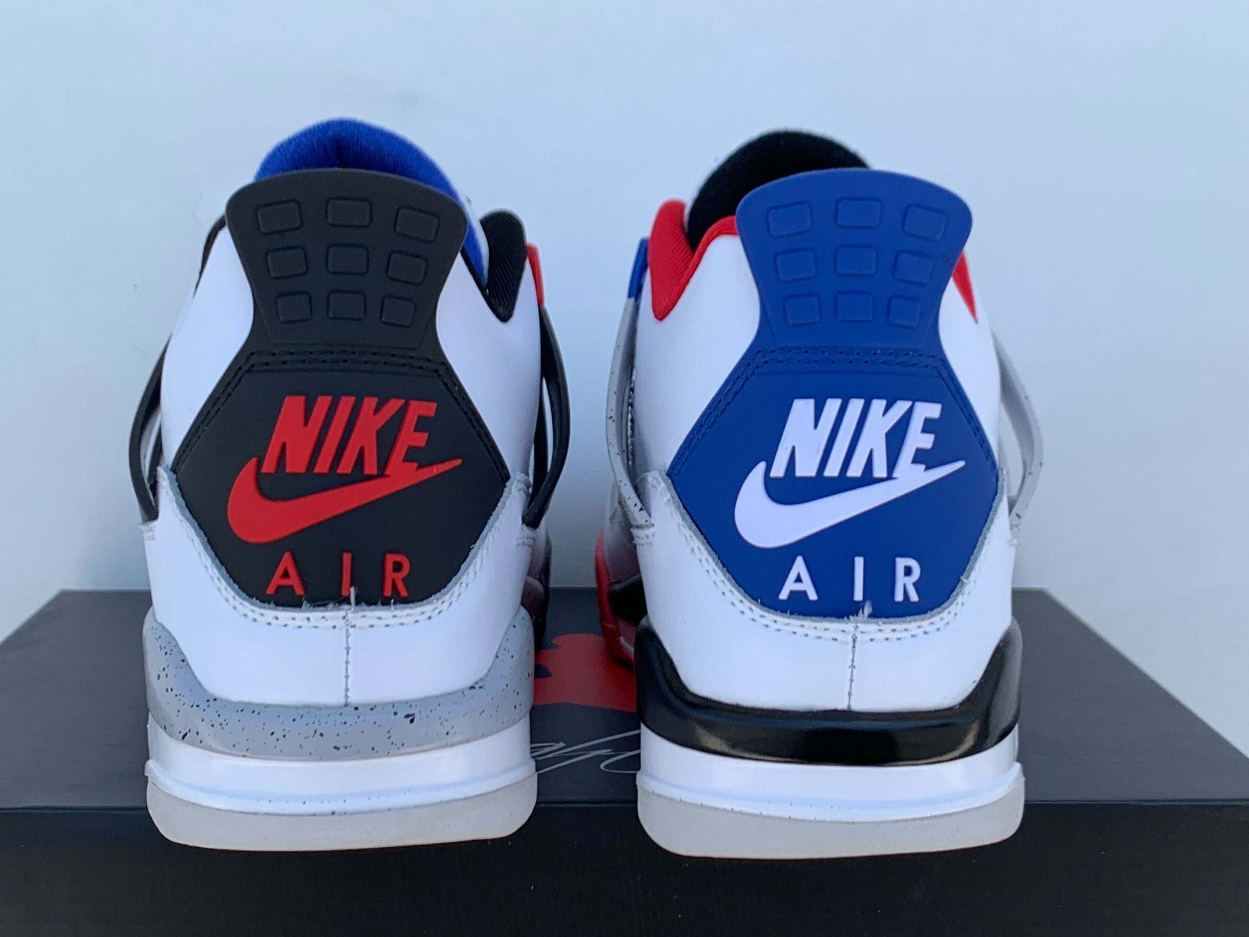 jordan air jordan 4 retro - Negro Rojo Azul Blanco Gris