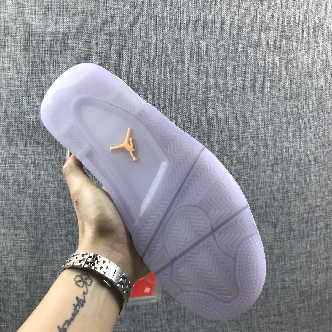 jordan air jordan 4 retro - Morado Blanco Gris
