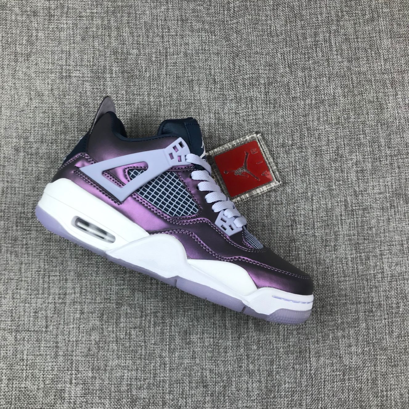 jordan air jordan 4 retro - Morado Blanco Gris